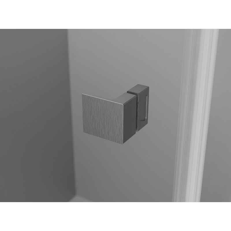 Mexen Lunar L Двойка душ врати отваряеми 200 см, прозрачни, четка Gun Gray - 834DL-200-000-66-00