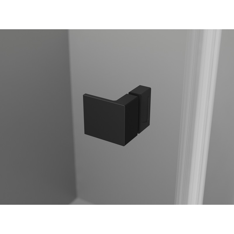 Mexen Lunar L Двойни душ врати, отварящи се, 160 см, прозрачни, черни - 834DL-160-000-70-00