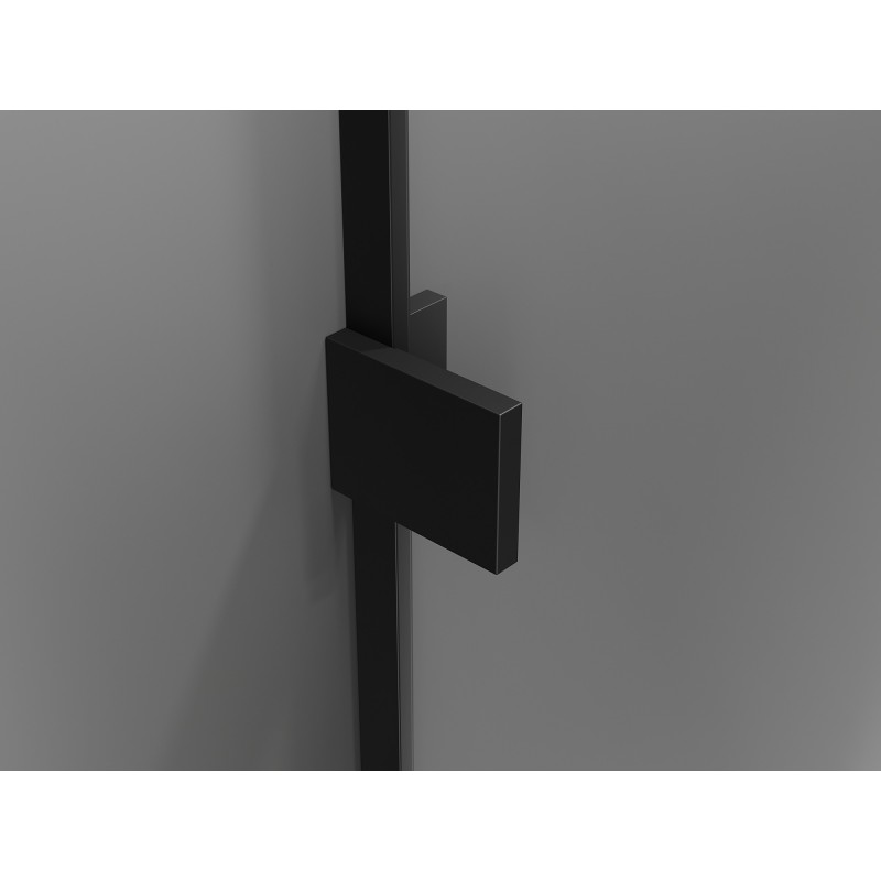 Mexen Lunar L Дуо душ врати на панти 180 см, прозрачни, черни - 834DL-180-000-70-00