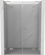 Mexen Lunar L Двойка душови врати, 140 см, прозрачни, матов никел - 834DL-140-000-97-00