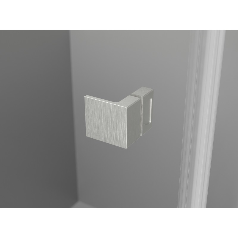 Mexen Lunar L Двойни врати за душ, отваряеми 180 см, прозрачни, четка никел - 834DL-180-000-97-00