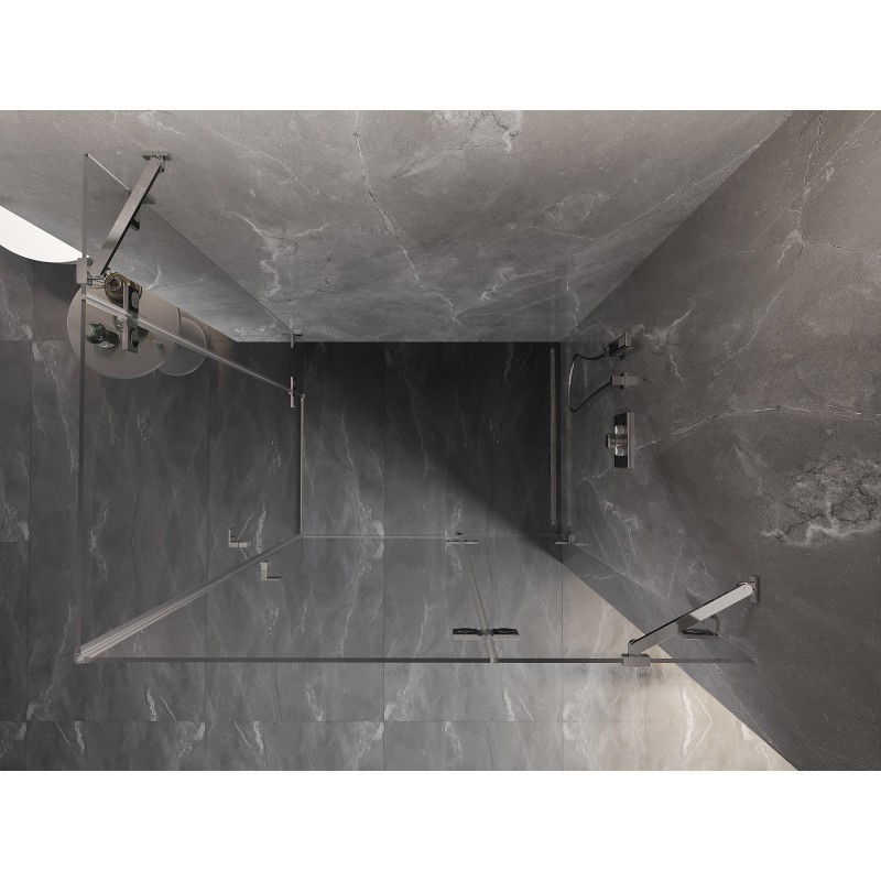 Mexen Lunar Дуо кабина душова, отваряща се надясно 115 x 70 см, прозрачна, хром - 834-115P-070L-01-00