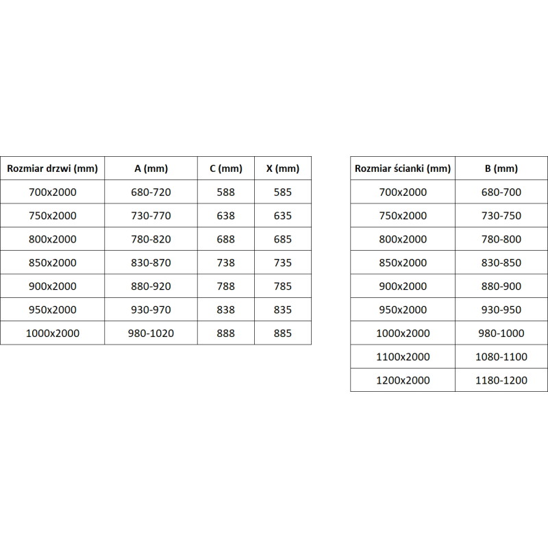 Mexen Exo-B люлееща се душ кабина 80 x 95 см, прозрачна, черна - 817-080-095-70-00
