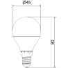Mexen Nova LED крушка E14, G45, 6W, студена - 6500K, 630 лм - L101-E14-0665-01