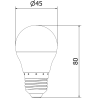 Mexen Nova LED крушка E27, G45, 1W, Неутрална - 4000K, 105 lm - L101-E27-0140-01