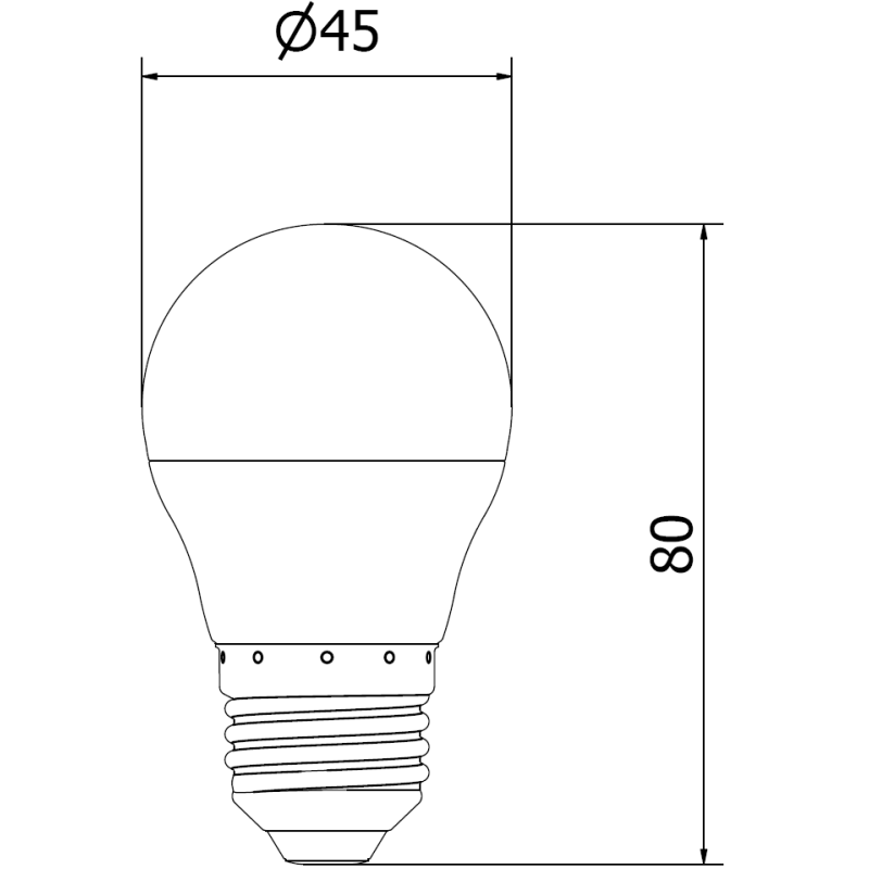 Mexen Nova LED крушка E27, G45, 5W, Студена - 6500K, 525 lm - L101-E27-0565-01