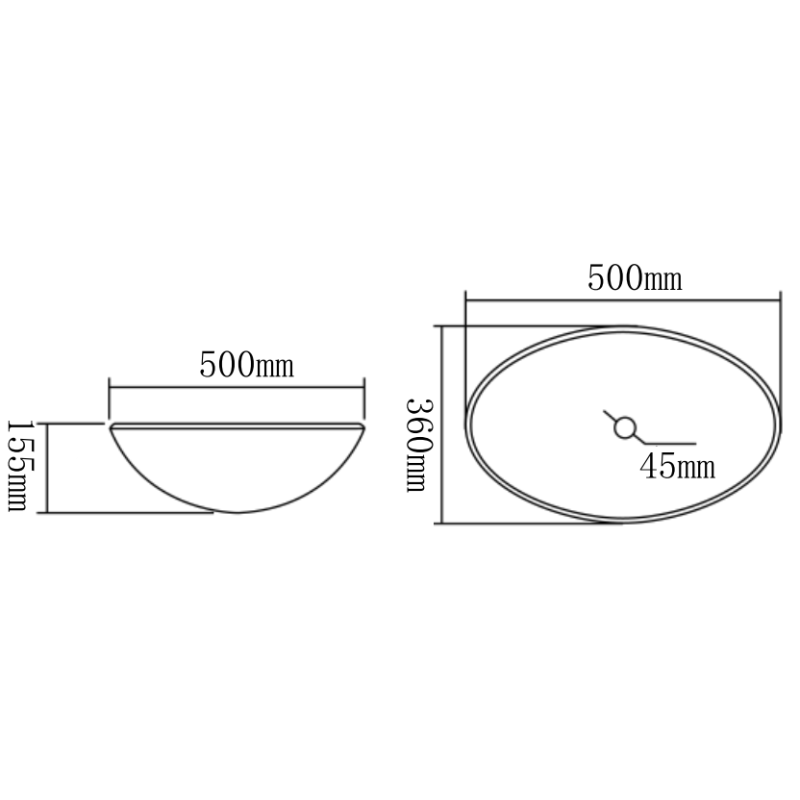 Mexen Goa стъклена мивка за монтаж на плот 50 x 36 см, черна - 24085070