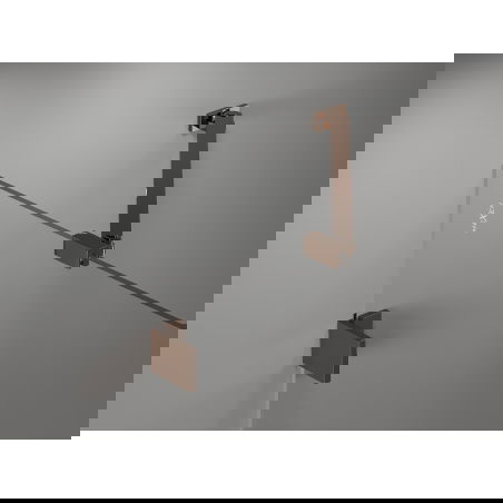 Mexen Lunar Дуо прозрачна душ кабина с врата, отваряща се навън, дясна 75 x 70 см, прозрачна, розово злато - 834-075P-070L-60-00