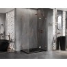 Mexen Lunar Душ кабина с панти, дясна 120 x 85 см, прозрачна, матова мед