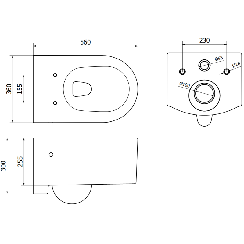 Mexen Sofia тоалетна чиния с твърдо седло със забавено падане, бял гланц - 30798000