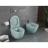 Mexen Lena WC чиния Rimless с тънка тоалетна седалка, забавено падане, дуропласт, светло зелен мат - 30224048