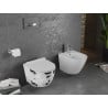 Mexen Lena WC мивка Rimless с капак slim, дуропласт, бяла шарка - 30224099