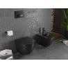 Mexen Lena WC чиния Rimless с тънка забавяща се седалка, дуропласт, черен мат - 30221085