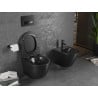 Mexen Lena WC чиния Rimless с тънка забавяща се седалка, дуропласт, черен мат - 30221085