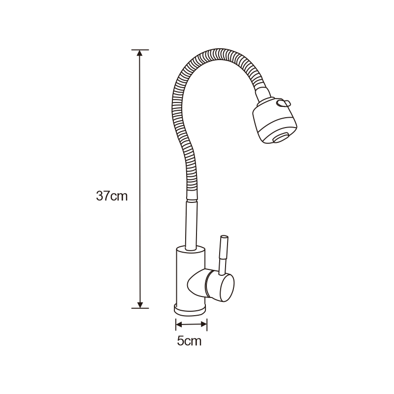 Mexen Maya кухненски смесител, хром - 672400-00
