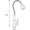Mexen Maya кухненски смесител, хром - 672400-00