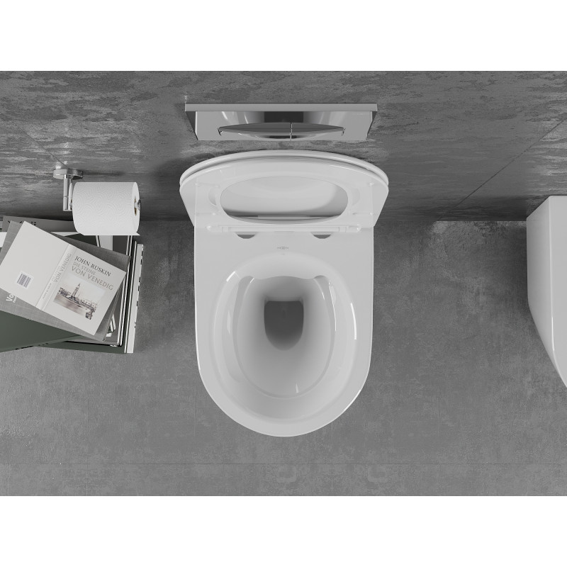 Mexen Lena wc чиния Rimless със седалка с плавно затваряне slim, дуропласт, бял