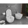 Mexen Lena WC чиния Rimless с капак, който се спуска бавно, slim, дуропласт, бял