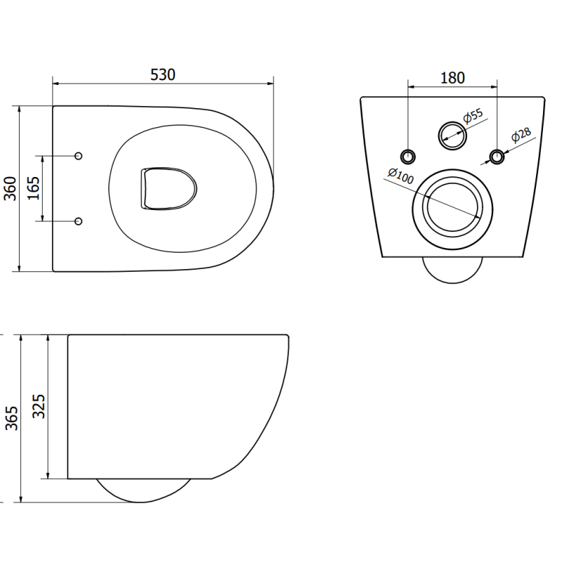 Mexen Lena тоалетна чиния Rimless с твърда седалка със забавено падане, бял гланц - 30298000