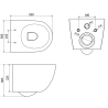 Mexen Lena misка wc Rimless с падаща капак, твърда, бяла гланц - 30298000
