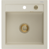 Mexen Vito Гранитна мивка с 1 камера 520 x 490 mm, бежова, със златен сифон
