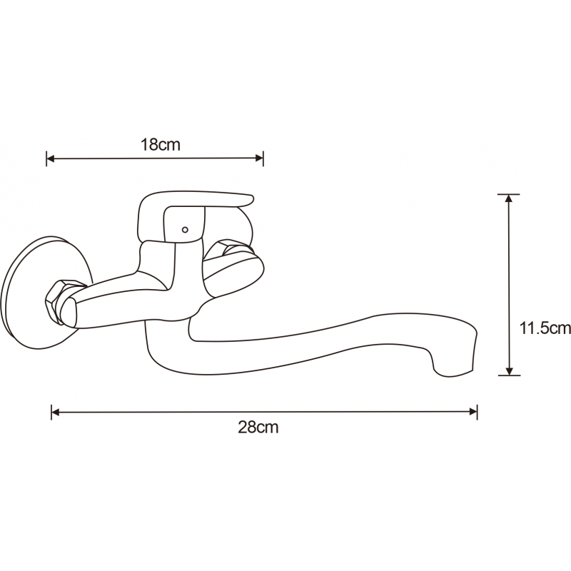Mexen Eris кухненски смесител дълъг чучур, хром - 671200-00