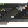 Mexen Vito гранитна мивка 1-коморова 520 x 490 mm, черна с точки, златен сифón - 6503521000-76-G