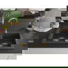Mexen Mario гранитна мивка 2-коморна 820 x 436 мм, черен с точки, златен сифон - 6504822000-76-G