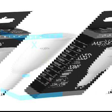 Mexen Nova LED крушка GU10, 12W, Студена - 6500K, 1260 lm - L108-GU10-1265-01
