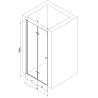 Mexen Lima сгъваеми душ врати 80 cm, прозрачни, златни - 856-080-000-50-00