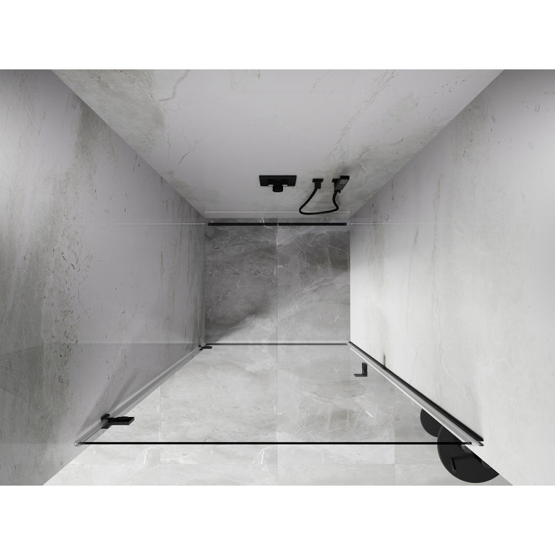 Mexen Lunar-B лява въртяща се душ врата 45 см, прозрачна, сиво матово - 832-045-000-66-00-L