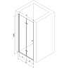 Mexen Lima сгъваеми душ врати 105 cm, прозрачни, хром - 856-105-000-01-00