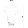 Mexen Nova LED крушка E27, R63, 8W, Неутрална - 4000K, 840 lm - L104-E27-0840-01
