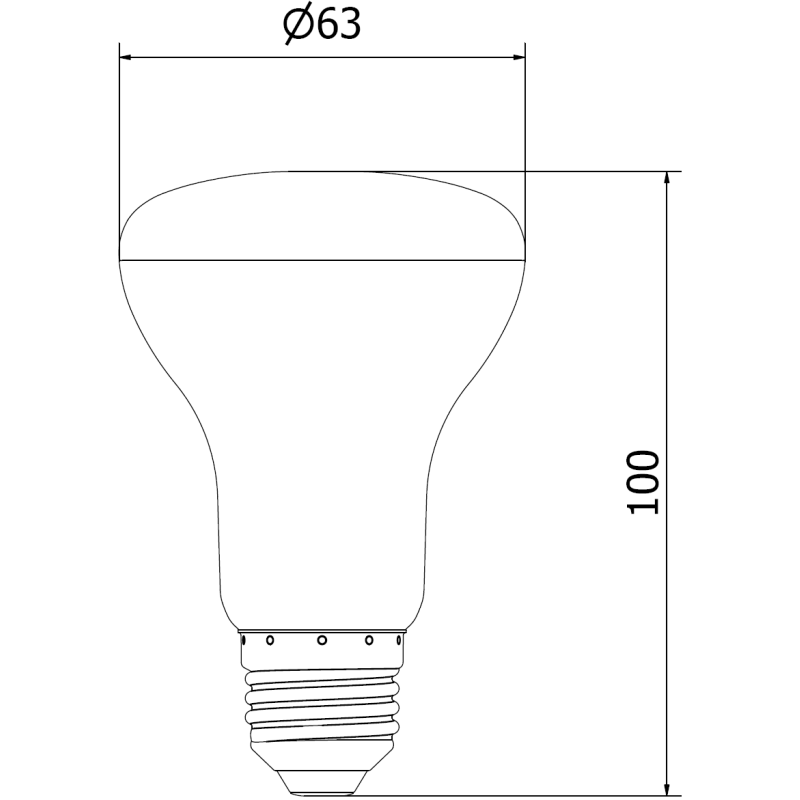 Mexen Nova LED крушка E27, R63, 12W, Студена - 6500K, 1260 lm - L104-E27-1265-01