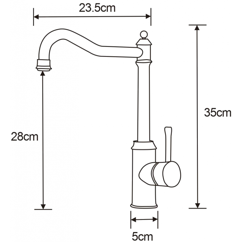 Mexen Inu кухненски смесител, инокс - 672200-99