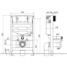 Комплект подземен WC конструкция Fenix XS-F с тоалетна чиния Cube и капак с плавно затваряне, бял гланц - 68030924000