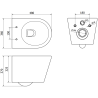 Mexen подточен набор WC стелаж Fenix XS-F с чиния WC Rico, бял полусияен - 6803372XX00