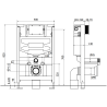 Mexen вграден комплект WC стойка Fenix XS-F с тоалетна чиния Carmen, бял гланц - 6803388XX00