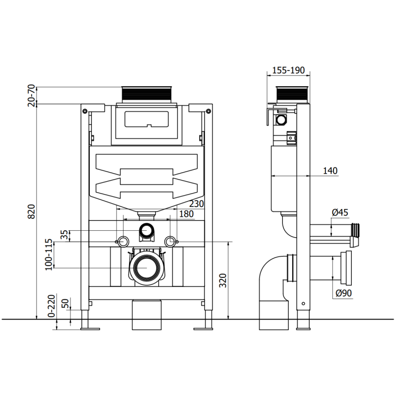 Mexen вграден WC комплект със структура Fenix XS-U с WC чиния Rico и плавно спускаща се седалка, светло сив мат - 68530724061