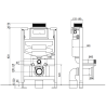 Mexen вграден комплект WC стелаж Fenix XS-U с WC чиния Lena, бял гланц - 6853322XX00