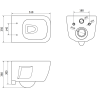 Комплект стенен тоалетен съд Mexen Fenix XS-U с wc чиния Margo, бял гланц - 6853342XX00