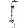 Mexen CQ22 комплект за вана и душ с душ глава и термостатичен смесител, черен - 779102295-70