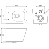 Комплект под плочки Mexen стелаж Fenix XS-U с WC чиния Teo, бял гланц - 6853385XX00