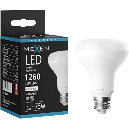 Mexen Nova LED крушка E27, R80, 12W, Неутрално - 4000K, 1260 lm - L105-E27-1230-01 - L105-E27-1240-01
