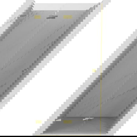 Mexen Lunar-F лява сгъваема врата за душ, 50 см, прозрачна, златна - 836-050-000-50-00-L