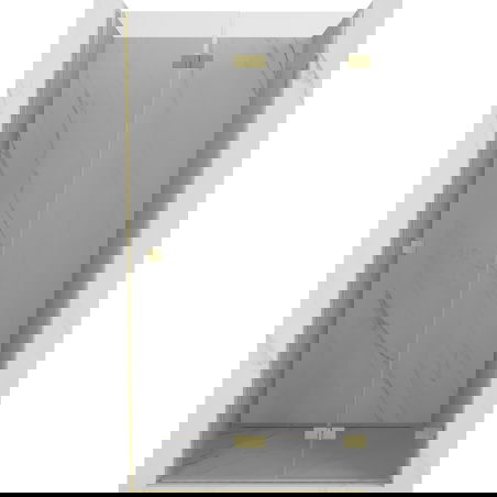 Mexen Lunar-F сгъваеми душ врати десни 55 см, прозрачни, златисто матирани - 836-055-000-55-00-P