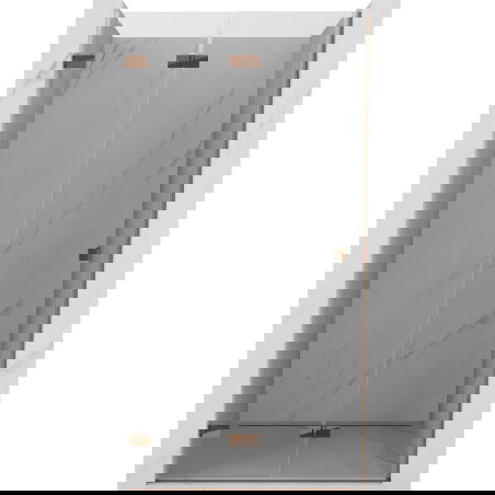 Mexen Lunar-F лява сгъваема врата за душ 50 см, прозрачна, розово злато - 836-050-000-60-00-L