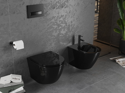 Mexen Lena скрит набор за биде с монтажен елемент Fenix B с биде, черен гланц