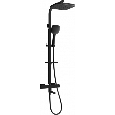 Mexen CQ33 комплект за вана и душ с душ пита и термостатичен смесител, черен - 779103395-70