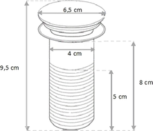 Mexen кръгла тапа щрак-клик, сив камък - 79910-65